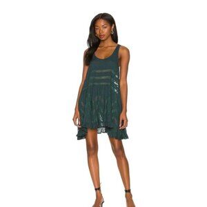 Free People Intimately Slip Voile Trapeze Vine Green Dress Small